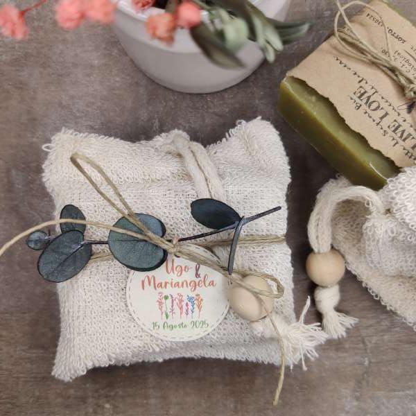 bomboniera sapone profumato fiori ecofattoart